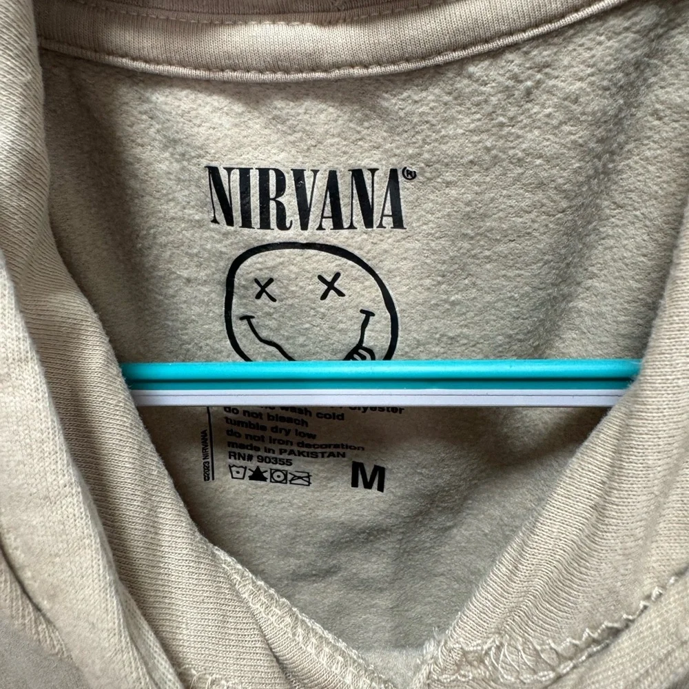 NIRVANA Beige Hoodie with Colorful Logo - Picture 4 of 4